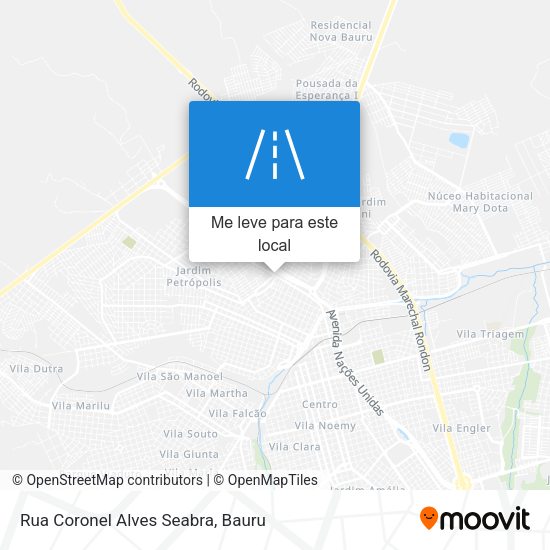 Rua Coronel Alves Seabra mapa