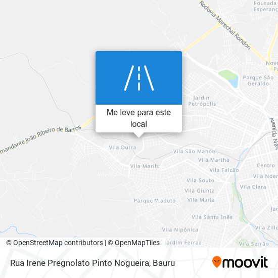 Rua Irene Pregnolato Pinto Nogueira mapa