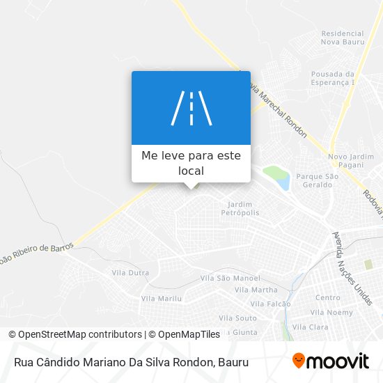 Rua Cândido Mariano Da Silva Rondon mapa