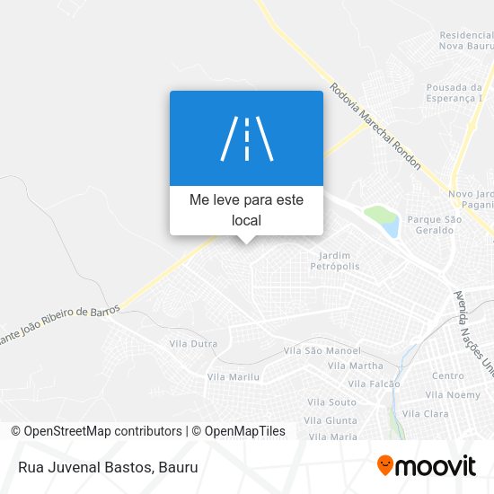 Rua Juvenal Bastos mapa