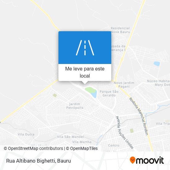 Rua Altibano Bighetti mapa