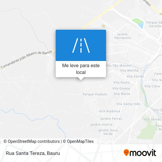 Rua Santa Tereza mapa