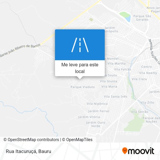 Rua Itacuruçá mapa