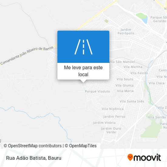 Rua Adão Batista mapa
