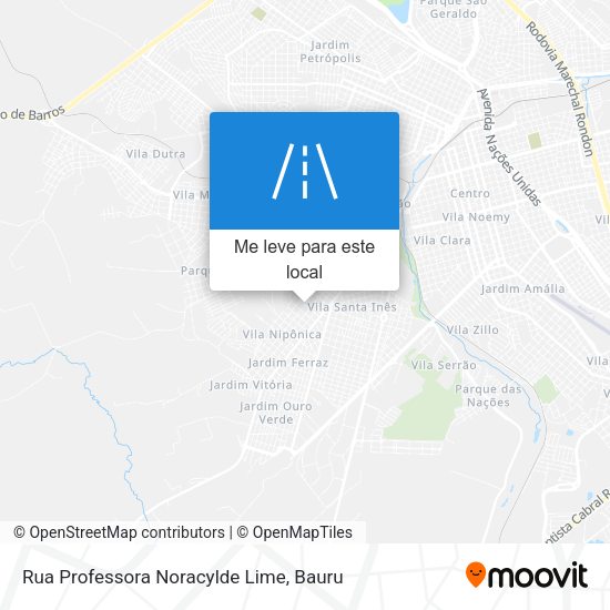 Rua Professora Noracylde Lime mapa