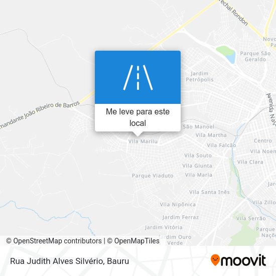 Rua Judith Alves Silvério mapa