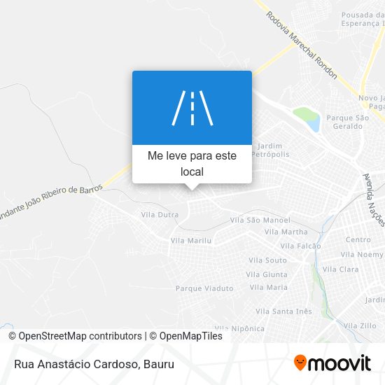 Rua Anastácio Cardoso mapa