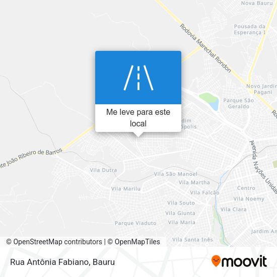 Rua Antônia Fabiano mapa