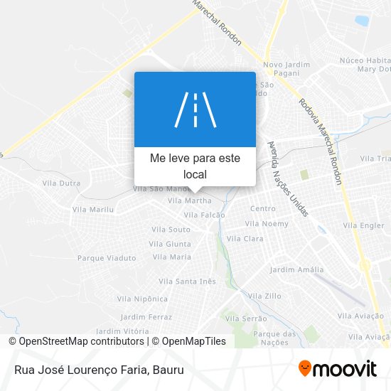 Rua José Lourenço Faria mapa