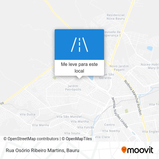 Rua Osório Ribeiro Martins mapa