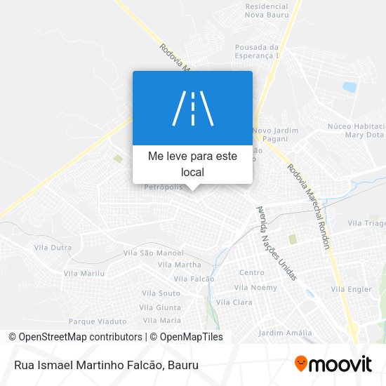 Rua Ismael Martinho Falcão mapa