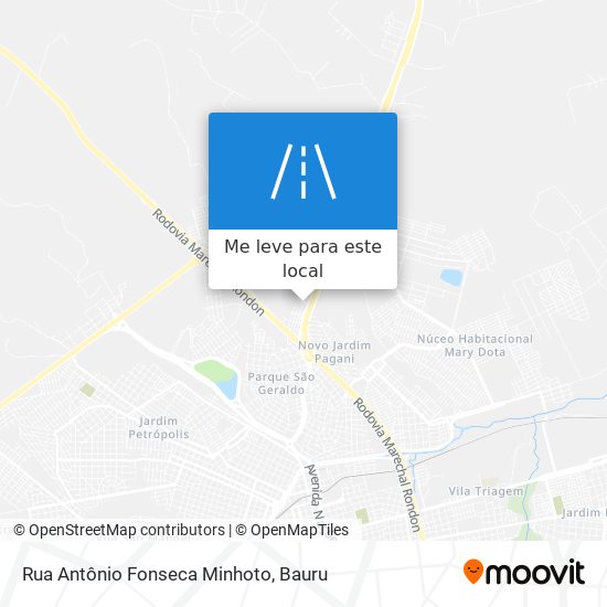 Rua Antônio Fonseca Minhoto mapa