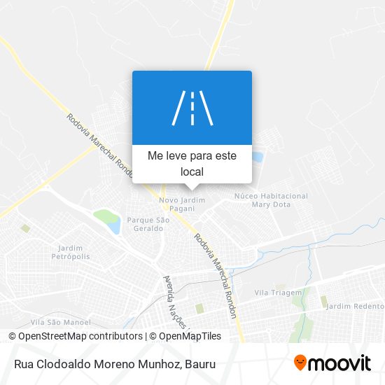Rua Clodoaldo Moreno Munhoz mapa