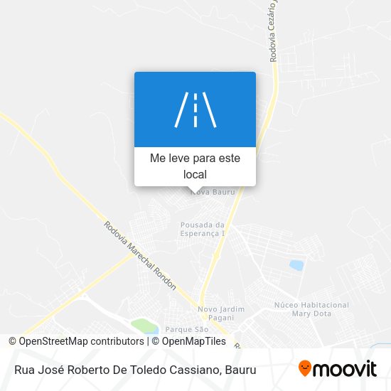 Rua José Roberto De Toledo Cassiano mapa