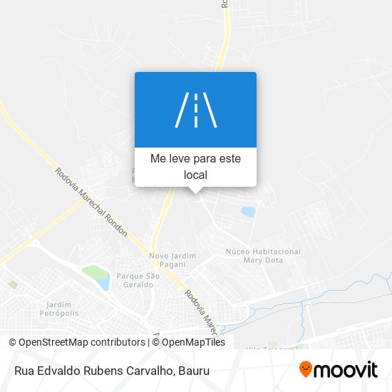 Rua Edvaldo Rubens Carvalho mapa