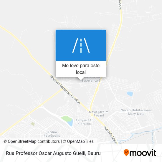 Rua Professor Oscar Augusto Guelli mapa
