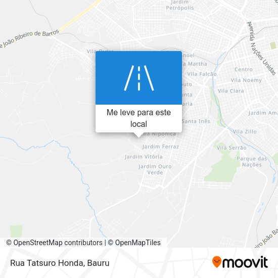 Rua Tatsuro Honda mapa