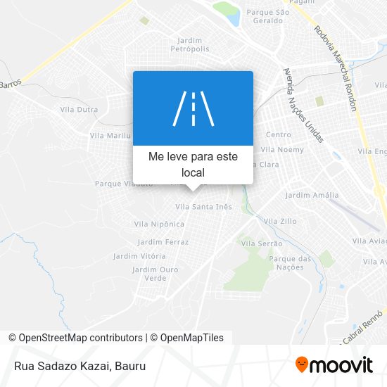 Rua Sadazo Kazai mapa