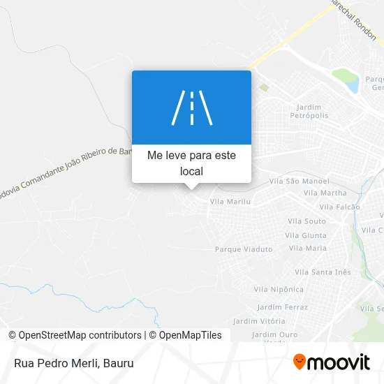 Rua Pedro Merli mapa