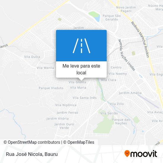 Rua José Nicola mapa