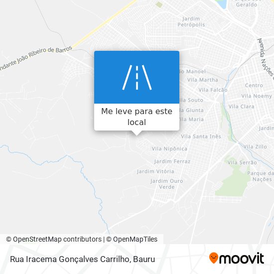Rua Iracema Gonçalves Carrilho mapa