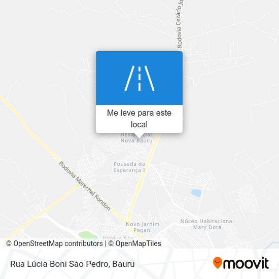 Rua Lúcia Boni São Pedro mapa