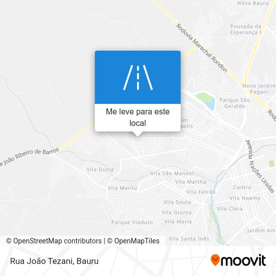 Rua João Tezani mapa