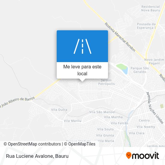 Rua Luciene Avalone mapa