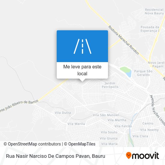 Rua Nasir Narciso De Campos Pavan mapa