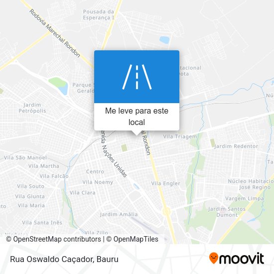 Rua Oswaldo Caçador mapa