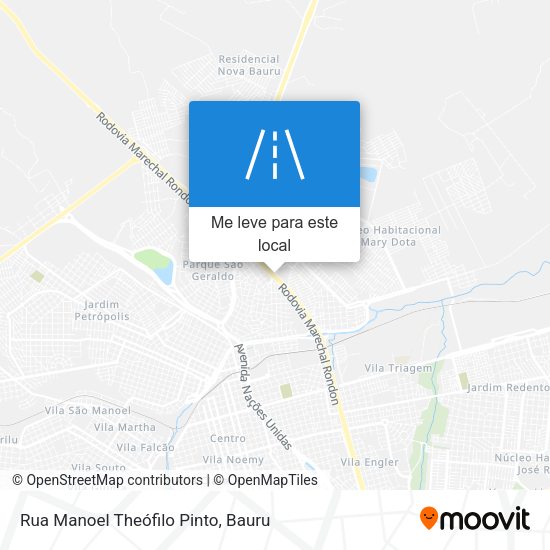 Rua Manoel Theófilo Pinto mapa