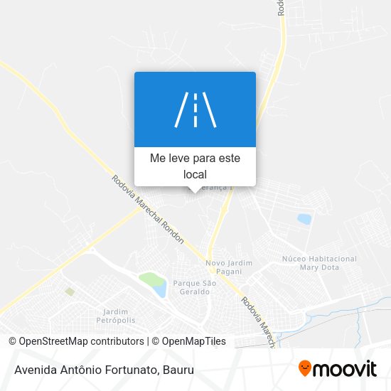 Avenida Antônio Fortunato mapa