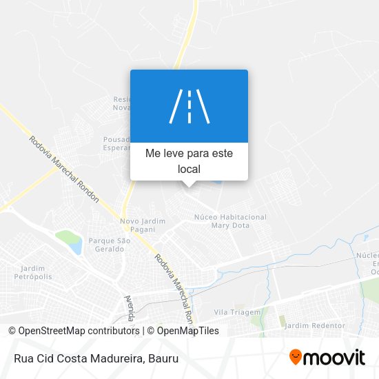 Rua Cid Costa Madureira mapa