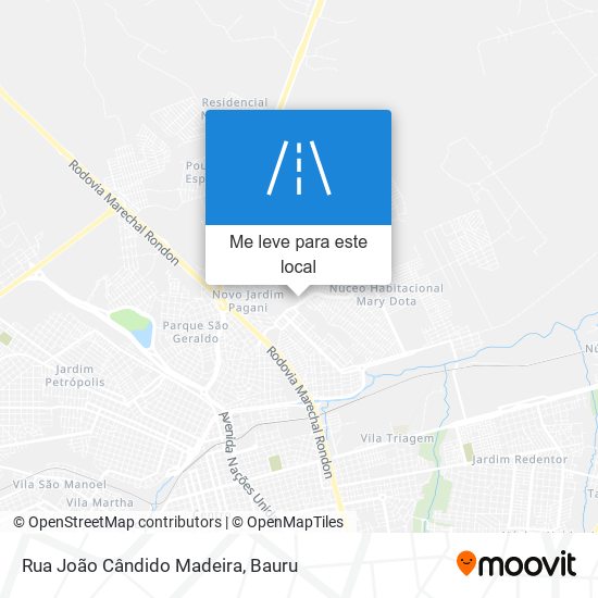 Rua João Cândido Madeira mapa