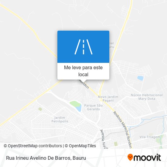 Rua Irineu Avelino De Barros mapa