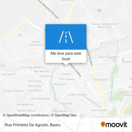 Rua Primeiro De Agosto mapa