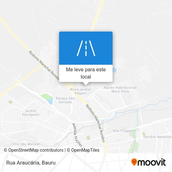 Rua Araucária mapa
