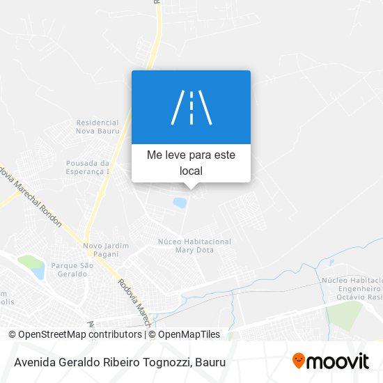 Avenida Geraldo Ribeiro Tognozzi mapa