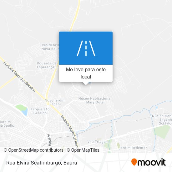 Rua Elvira Scatimburgo mapa