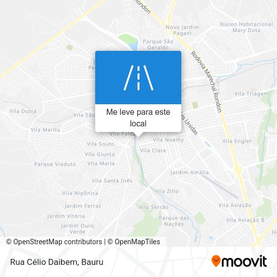 Rua Célio Daibem mapa
