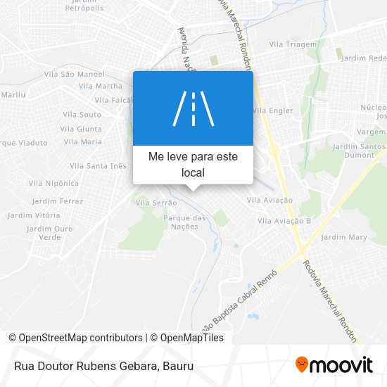 Rua Doutor Rubens Gebara mapa