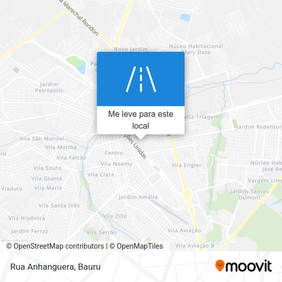 Rua Anhanguera mapa