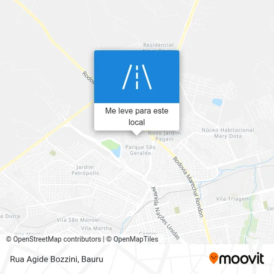Rua Agide Bozzini mapa