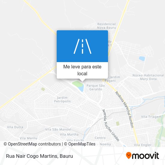 Rua Nair Cogo Martins mapa