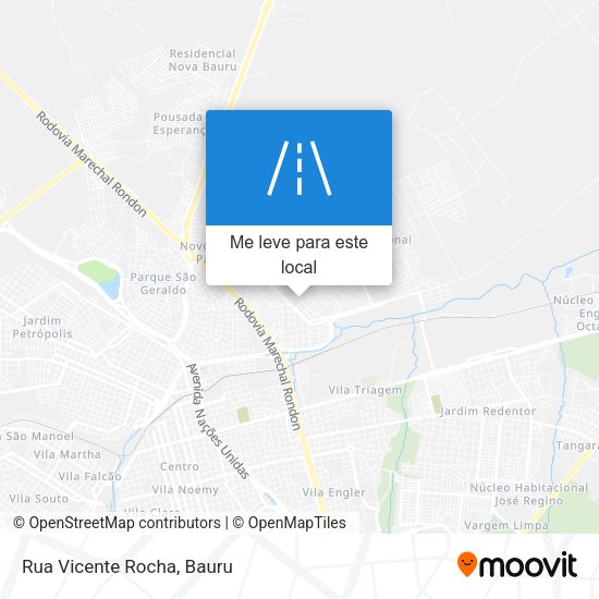 Rua Vicente Rocha mapa