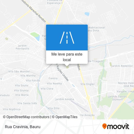 Rua Cravinia mapa