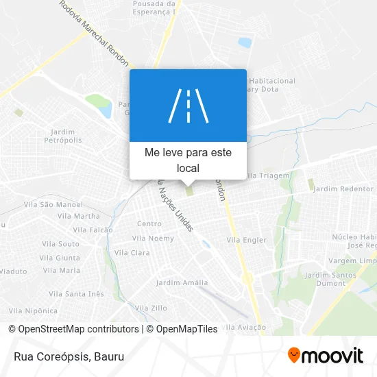 Rua Coreópsis mapa