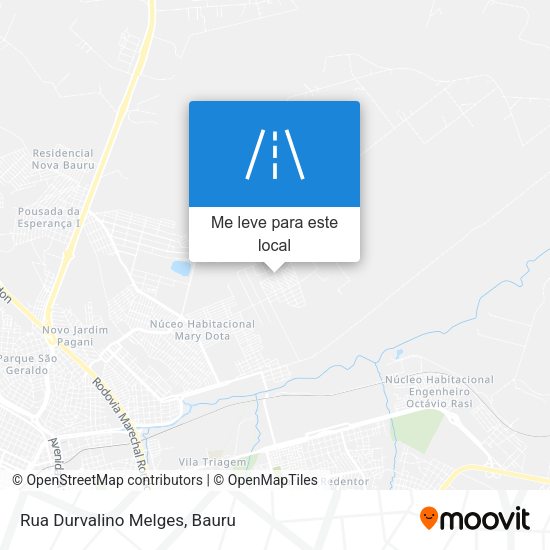 Rua Durvalino Melges mapa