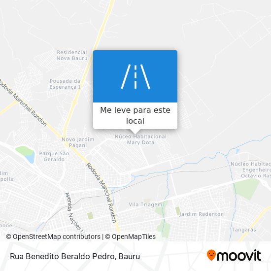 Rua Benedito Beraldo Pedro mapa