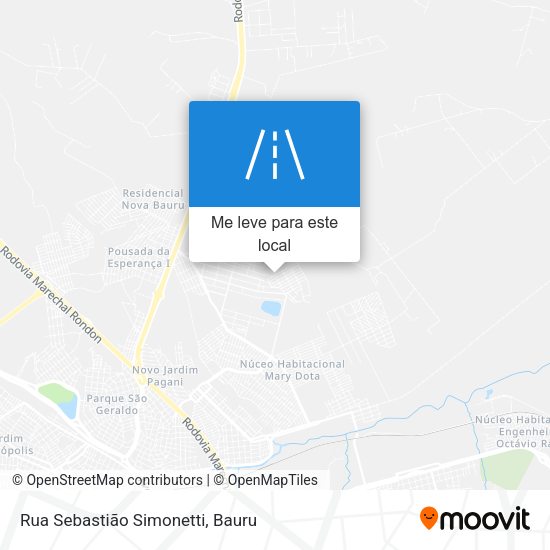 Rua Sebastião Simonetti mapa